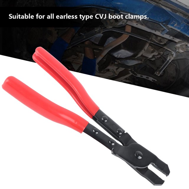 Clamp Pliers, Carbon Steel Ear Type CV Boot Clamp Plier Suitable for All Earless Type CVJ Boot Clamps