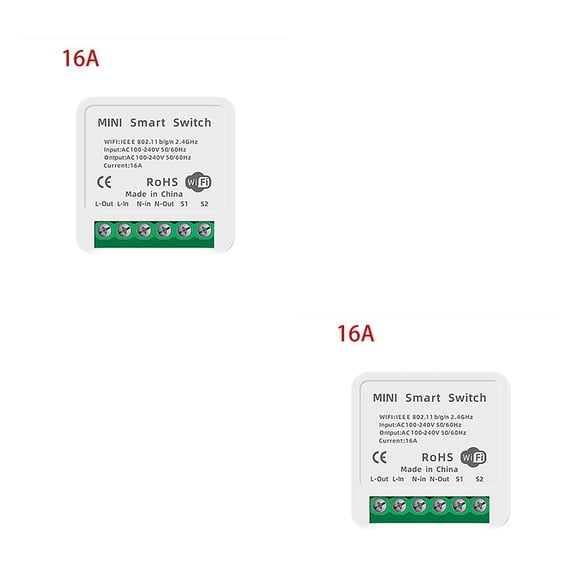 Mini Interruptor Wifi Inteligente Cateissary 16A 2Conjunto