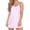 Pink, variant on Women Nightgown Spaghetti Strap Cami Sleeveless Chemise Sleepwear Sleep Dress Hot Pink M