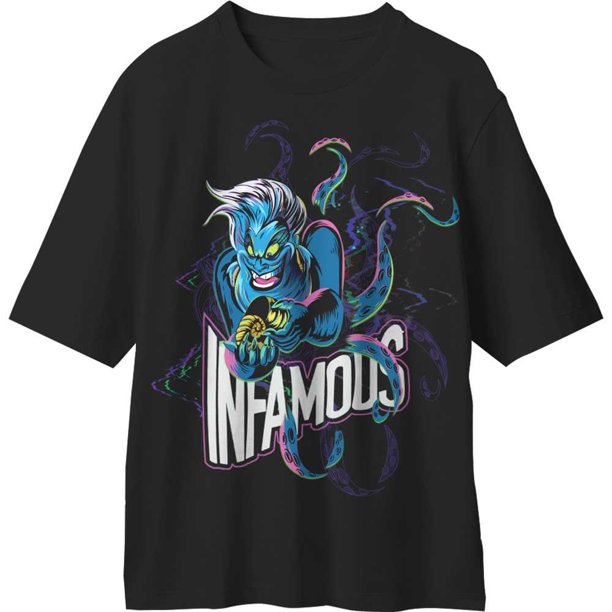 Little Mermaid - Camiseta Infamous Ursula de Algodón para Adultos Unisex (Negro)