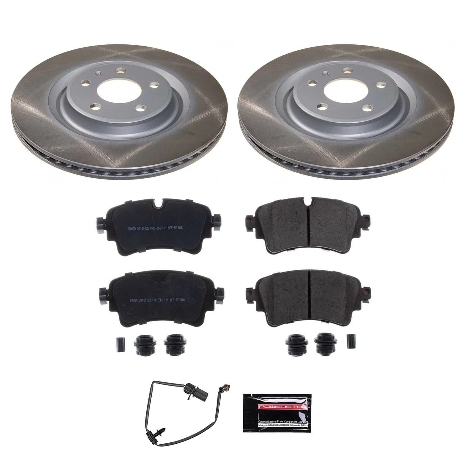 PowerStop Rear Semi-Coated Rotor and Low-Dust Ceramic Brake Pad Kit SC7431
