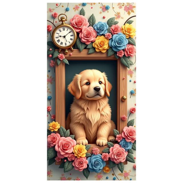 Adorable Puppy Print Backdrop Background Decor Photography Props Party Supplies Banner Birthday Decoration Photo Display