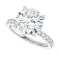 thumbnail image 5 of Mirabelle Lab Diamond Engagement Ring Solitaire Accented Round, 5 of 5