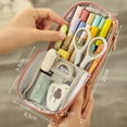 thumbnail image 3 of Double-Layer Pencil Case, Large Capacity, Cloth Art Stationery Case, Vertical Pencil Case, Pen Holder, Pen Holder, Storage Bag, Pencil Case, 3 of 3