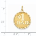 thumbnail image 3 of 14K Yellow Gold #1 Dad Charm (25 X 19) Made In United States xac623, 3 of 3
