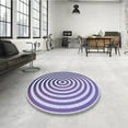 thumbnail image 4 of Ahgly Company Machine Washable Indoor Round Transitional Rebecca Purple Area Rugs, 6' Round, 4 of 7