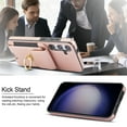 thumbnail image 2 of Allytechgroup Wallet Case for Samsung Galaxy S21 FE 5G, PU Leather Cards Slots Ring Kickstand Anti-Scratch Stylish Phone Case Cover for Women Men, Rosegold, 2 of 8