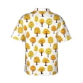 thumbnail image 4 of Xecao Qutumn Tree print Hawaiian shirt - a stylish short-sleeve button-down for men, perfect for casual beach and tropical outings., 4 of 9