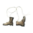 thumbnail image 1 of Botas de trabajo con cordones en miniatura a escala 1:6, botas de tacón bajo para cosplay, estilo retro, accesorios para figuras de acción de 12" Verde desierto, 1 of 8