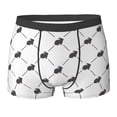 thumbnail image 6 of Men's Boxer Briefs, Minimalist Black Cute Rabbit Soft Comfy Mens Underwear Boxer Briefs Breathable With Widen Waist, 6 of 7