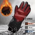 thumbnail image 6 of lcziwo Black Unisex Winter Waterproof Heated Gloves for Cycling, Motorcycle, Hiking, Snowboarding Heating Glove with Touchscreen Function, 6 of 9