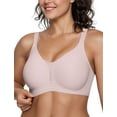 thumbnail image 3 of Qylux Wireless Bras for Women - No Underwire Push Up, Supportive Full Coverage, Seamless Crossover Bralette, Comfort Lift Everyday Bra,3XL,Pink, 3 of 9