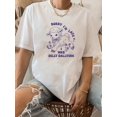 thumbnail image 1 of A Round-Neck Printed T-Shirt, Vintage Casual Printed Top for Women., 1 of 6