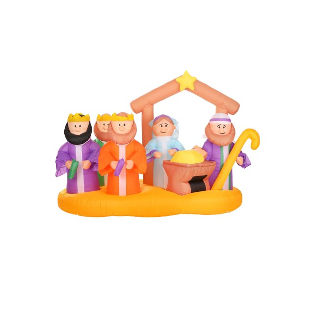 5.5FT Light Up Nativity Inflatable Decoration