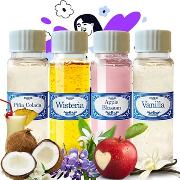 Boho Bliss 2.0 fl oz Fragrances Pack, Pina Colada, Wisteria, Apple Blossom & Vanilla, Compatible with Rainbow Vacuum Fragrances, Sirena, Water Vacuums, Hyla, or Diffusers, not Made by Rainbow