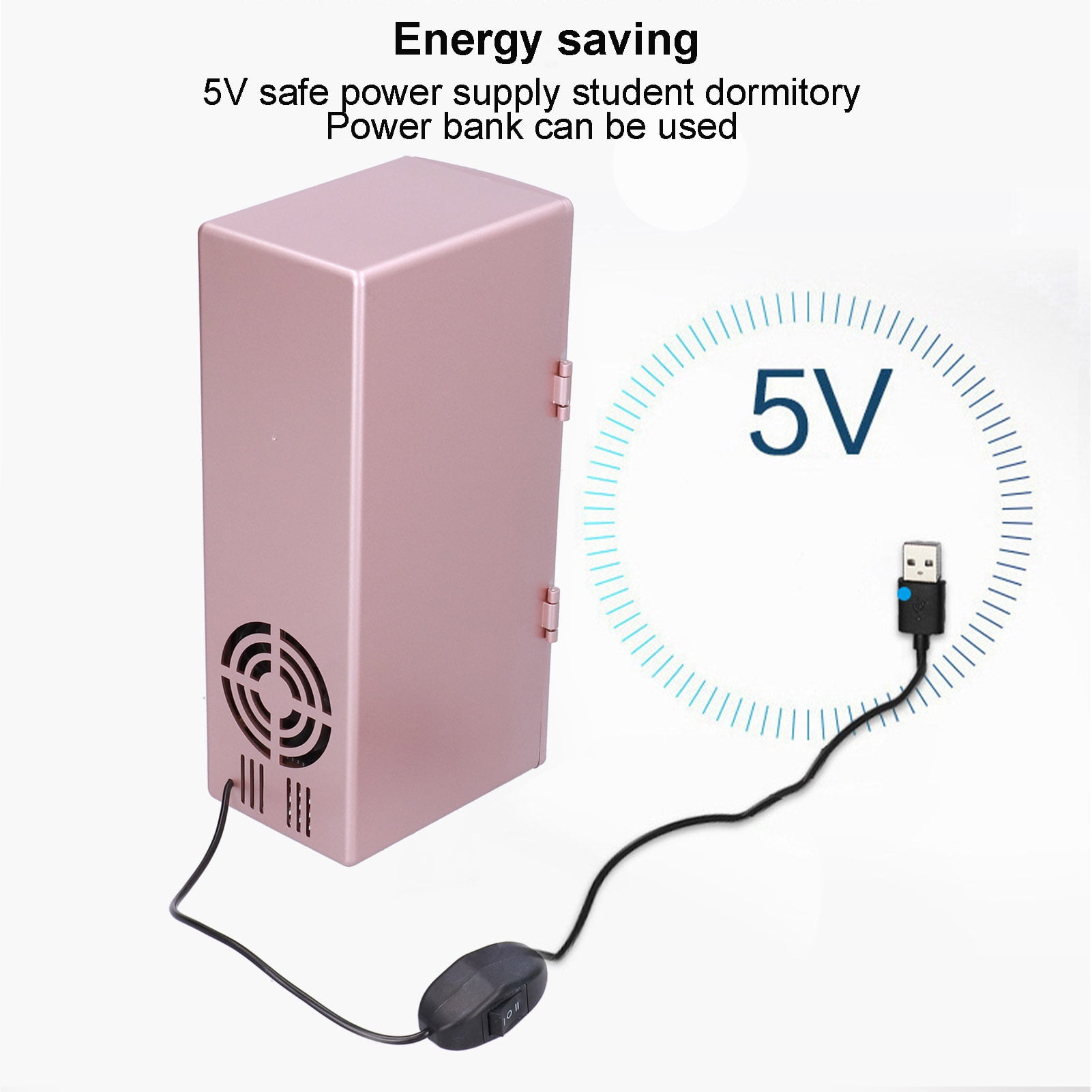Mini Portable Compact Fridge Heat Preservation and Cold Storage Dual Use USB Powered Refrigerator for Home