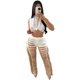 thumbnail image 3 of Conjunto de dos piezas de crochet con degradado de color para mujer, top corto de playa de verano y pantalones de pierna ancha con borlas y agujeros, trajes de vacaciones, 3 of 5