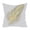 Grey, variant on Black Feather Pattern Pillow Cover With Velvet Texture For Bedside Office And Car