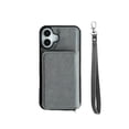 thumbnail image 6 of for iPhone 16 Phone Case [Magnetic 2-in-1 Detachable Zipper Wallet] [Back Card Slots Accordion Wallet Case] Shockproof PU Leather Cover with Wrist Strap for iPhone 16, Gray, 6 of 11