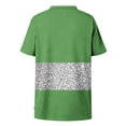 thumbnail image 4 of Ounisa Plus Size Tops for Women Short Sleeve Summer Criss Cross Elbow Pullover Color Block Crewneck/V Neck Tee Tunic Loose Fit Tshirts XL-5XL, 4 of 6