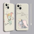 thumbnail image 2 of Funda de teléfono Dumbo Anime para Apple iPhone 15 14 13 12 Mini 11 Pro XS MAX XR X 8 7 Plus funda de cuerda líquida izquierda, 2 of 5