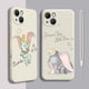 thumbnail image 2 of Funda de teléfono Dumbo Anime para Apple iPhone 15 14 13 12 Mini 11 Pro XS MAX XR X 8 7 Plus funda de cuerda líquida izquierda, 2 of 5