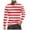 Wine, variant on Mens Casual Striped T-Shirts Crew Neck Long Sleeve Tops Classic Breton Striped Tees for Daily Wear