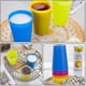 thumbnail image 4 of 24 Pcs Reusable Plastic Cups 6 Bright Colors Plastic Cups For Kids Camping, 4 of 5