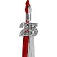 thumbnail image 3 of Endea Graduation Red/Grey Graduation Tassel with Silver Date Drop, 3 of 10