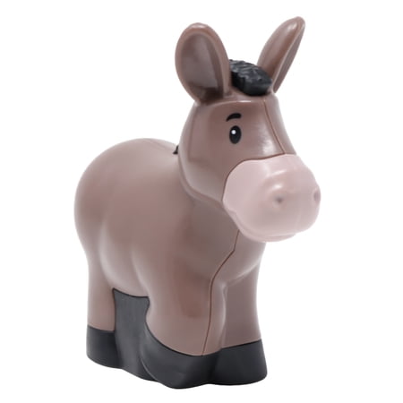 Replacement Part for Collectible Fisher-Price Little People Noah's Ark Zoo Safari Jungle Animals Playset JLV11 - Replacement Dark Gray Donkey Figure