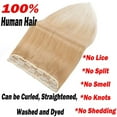 thumbnail image 4 of SEGO Blonde Clip in Human Hair Extensions Balayage One Piece Soft Straight 3/4 Full Head Hair Pieces for Women, 4 of 12