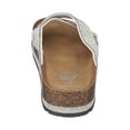 thumbnail image 3 of GC Shoes Women's Cork Platform Footbed Sandals, Casual Summer Comfort Slides, Criss Cross Strap Slip Ons, Ariane/Silver/6.5, 3 of 5