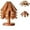 B, variant on Wooden Tree Trivet Set for Hot Pots and Teapots Natural Kitchen Dining Tabletop Decorative Serving Accessory