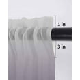 thumbnail image 6 of Grey Purple,Tier Curtains 24 Inch Length,Sheer Curtains for Bedroom Living Room Window Gradient Ombre Modern Abstract Color Art Voile Drapes Kitchen Curtains Small Half Window 27.5"x24" 2 Panels, 6 of 7