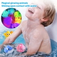 thumbnail image 4 of Baby Bath Toys with LED Lights – Ocean Animal Shaped Waterproof Flashing Sensory Toy for 1-3 Year Olds, Bathtub & Pool Play, 6-Piece Set, 4 of 5