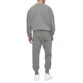 thumbnail image 3 of Nokdvo Mens Sweat Suits Long Sleeves Crewneck Sets Stretchy Solid Color Tracksuits with Pockets Athletic Casual Fall Winter Warm Comfy Tops and Pants Sweatsuits,Light Gray L, 3 of 4
