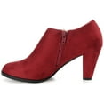 thumbnail image 3 of Journee Womens Sanzi Comfort Insole Inside Zip Block Heel Booties, Widths Available, 3 of 10