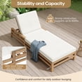 thumbnail image 4 of DTTRA 5-Position Acacia Wood Outdoor Chaise Lounge Set with Cushions, Light Teak, 4 of 7