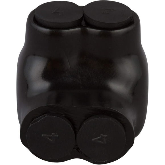 Morris Products Connecteur Isolé Noir 2 Conducteurs Gamme de Fils 2-14, Fendu Allen Hex – 1.15L x 1.50W x 1.42H “ Entrée Simple”, Pré-Rempli, Revêtement en Vinyle Caoutchouc, 600 Volts, Lot de 5, 97103