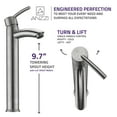 thumbnail image 4 of Anzzi L-AZ079BN Quartet Single Hole Single-Handle Bathroom Faucet in Brushed Nickel, 4 of 7