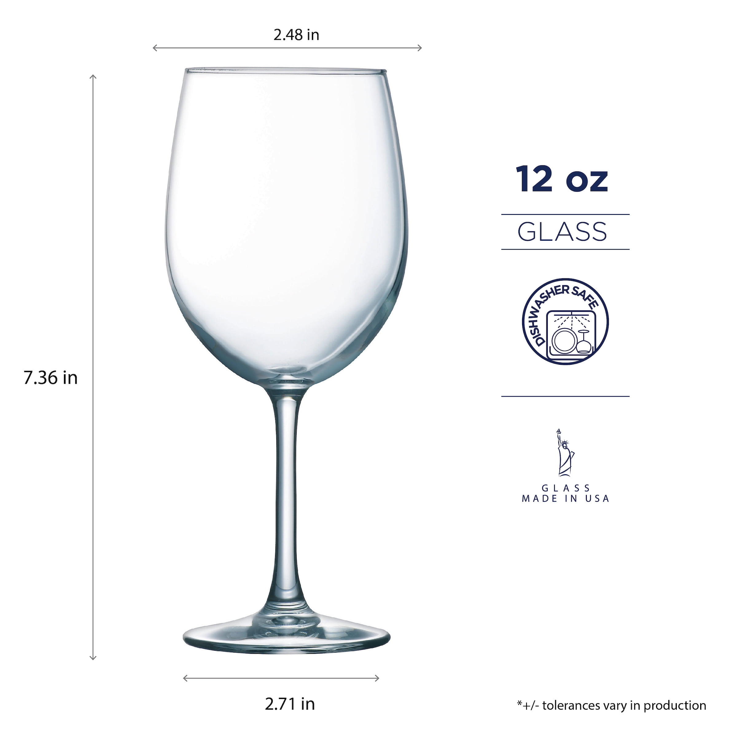 Eternal Night 12 - Piece 12oz. Glass Drinking Glass Glassware Set