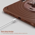 thumbnail image 3 of for iPad Air 11" 2025/2024 Case, Durable Protection Case with Rotate Stand, Portable Hand Strap & Shoulder Strap Pencil Holder, Case for iPad Pro 11" 2022/2021/2020/2018/iPad Air 5th/4th, Chocolate, 3 of 19
