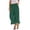 Green, variant on Womens Solid Crinkled Textured Cropped Capri Pants Elastic Drawstring High Waist Lace Ruffle Cuff Side Pockets Loose Fit Breathable Casual Loungewear Trousers