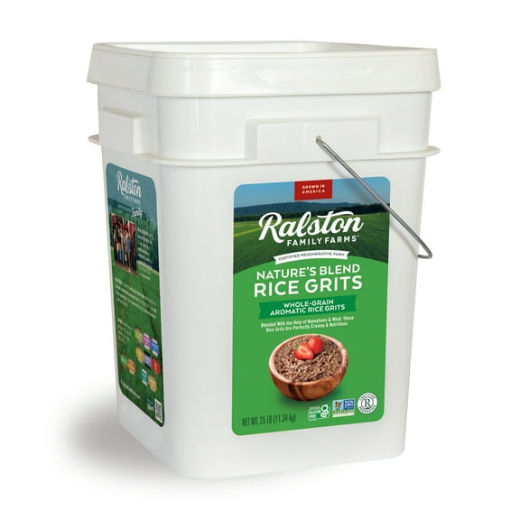 Ralston Family Farms Natures Blend Rice Grits 25 lb Bucket