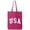 Hot Pink, variant on USA Cotton Canvas Tote Bag