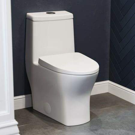 Swiss Madison Sublime II Compact Dual-Flush Toilet with Side Holes (Seat Included)