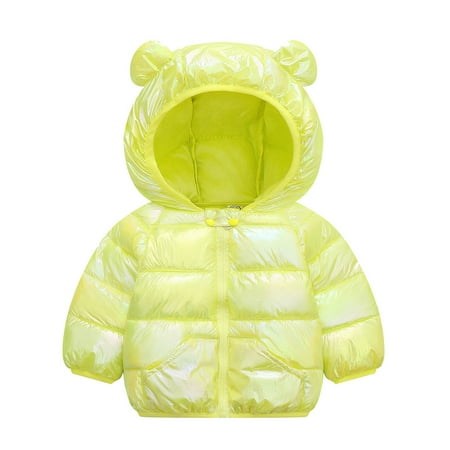 

Dadaria Baby Boys Girls Clothes Newborn Winter Outfits 6M-4T Toddler Winter Cartoon Windproof Coat Hooded Warm Outwear Jacket Yellow 80 Toddler