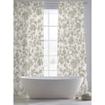 thumbnail image 5 of Farmhouse Sage Green Sheer Curtains 96 Inch Length 2 Panels Set for Living Room/Bedroom, Vintage Flower Leaf Botanical Semi Curtain Sheers Drapes Rod Pocket Curtains Window Treatment Set 52''x96''x2, 5 of 7