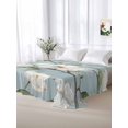 thumbnail image 6 of Queen Flat Sheet Only Summer White Gardenia Leaf Soft Microfiber Cooling Bedding Sheets Rustic Blossom Floral Plant Flat Bed Sheet, 6 of 9