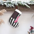 thumbnail image 6 of Honeii Ribbon Breast Cancer Awareness for Christmas Stocking,Large Xmas Stocking,Holiday and Family Stocking for Fireplace Christmas Holiday Party Decoration, 6 of 7